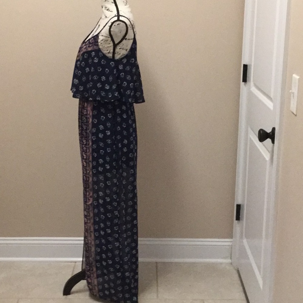Express navy and pink spaghetti strap maxi dress - Picture 4 of 8